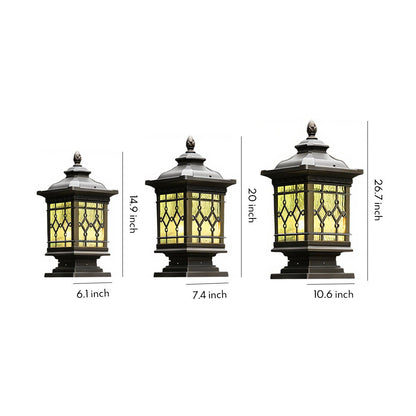 European Retro Outdoor Waterproof Metal Column Light