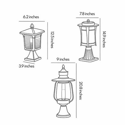 Pillar Lights for Gate Modern Minimalist Outdoor Light