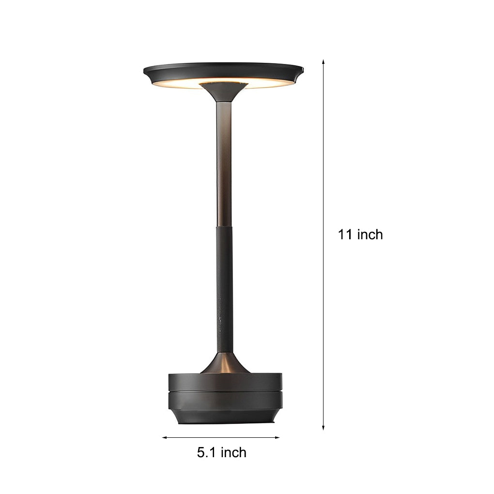 UFO Alien Table Lamp – Sleek Metal-Plated Cordless LED Accent Light for Bedroom & Living Room