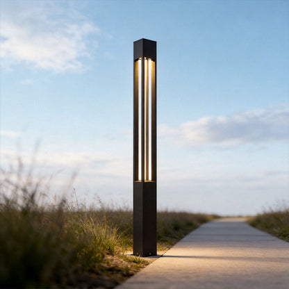 LED Bollard Path Lights Modern Black – High-Output COB Landscape Pathway Light for Walkways & Driveways