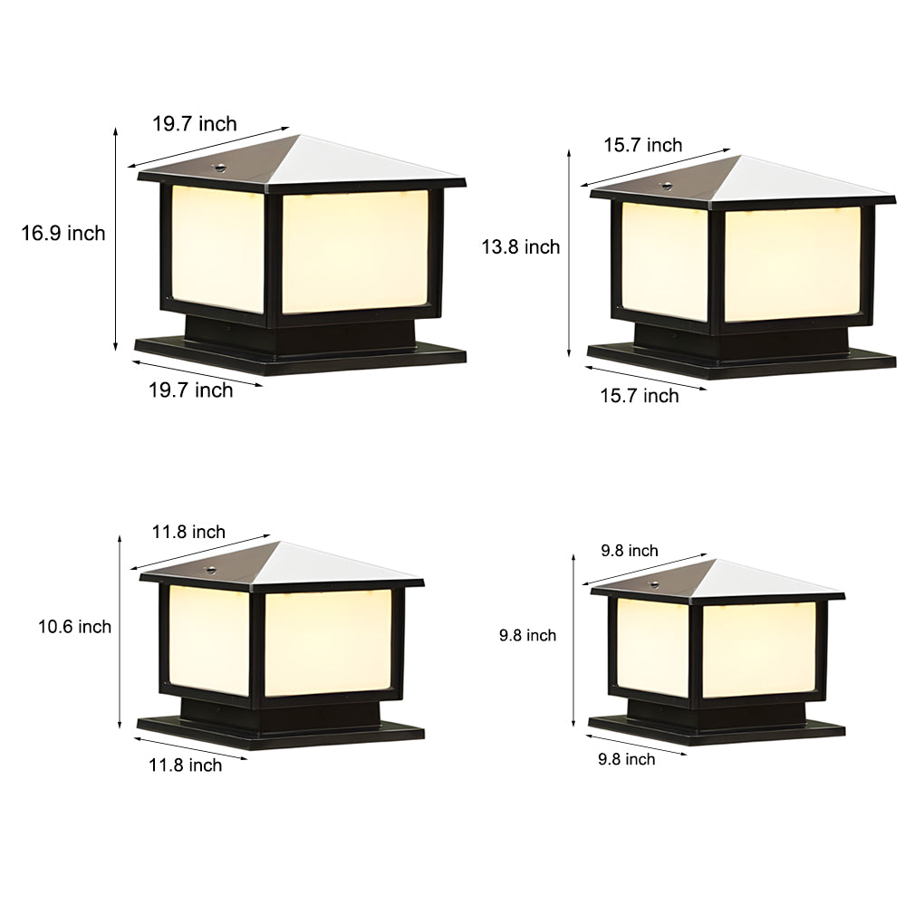 [Open-Box] Square Three Step Dimming LED Waterproof Solar Fence Post Lights