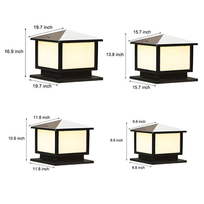 [Open-Box] Square Three Step Dimming LED Waterproof Solar Fence Post Lights
