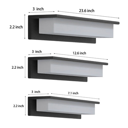 Front Porch Light Fixtures Rectangular Waterproof LED Wall Light