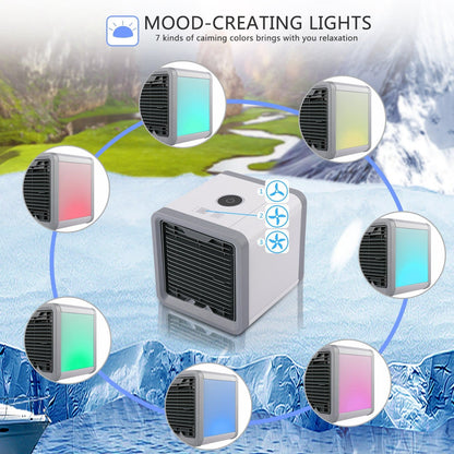 3-in-1 Portable Evaporative Cooler – Personal Air Cooler, Humidifier & Purifier