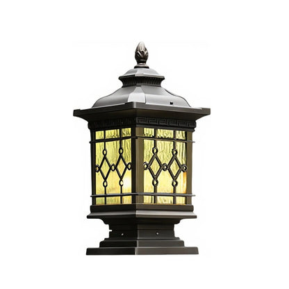 European Retro Outdoor Waterproof Metal Column Light