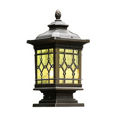 European Retro Outdoor Waterproof Metal Column Light