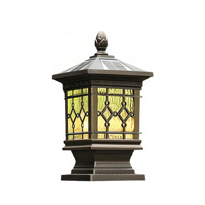 European Retro Outdoor Waterproof Metal Column Light