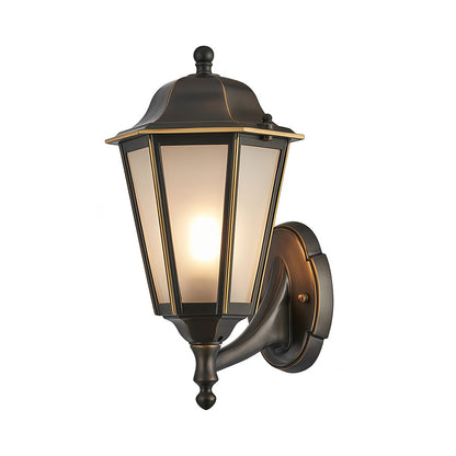 Outdoor Light Wall Mount Small Hexagonal Vintage LED Light