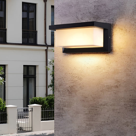 Rectangular Outdoor Wall Lights Waterproof Modern Solar Light