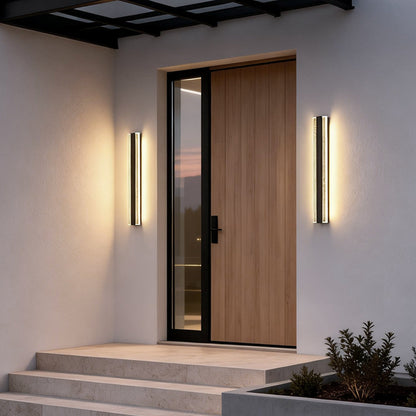 Modern Linear Wall Sconce Outdoor Waterproof Crystal Light