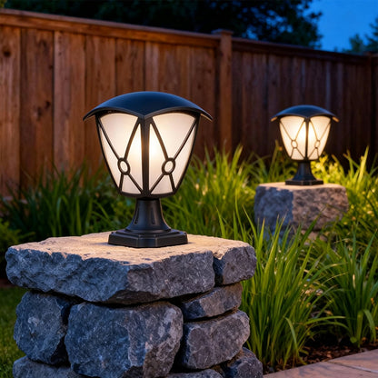 Aluminum Pillar Light European Style LED Garden Decorative Pole Lamp