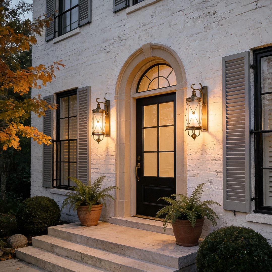 Exterior Copper Wall Sconces Waterproof Courtyard Lamp