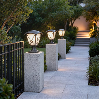 Aluminum Pillar Light European Style LED Garden Decorative Pole Lamp