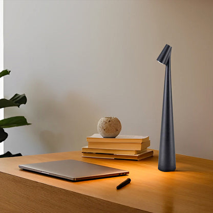 Cone-Shaped Table Lamp Dimmable – Modern LED Metal Accent Light for Bedroom & Home Office