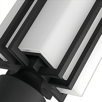 Black Retro Aluminum Path Lights with Frosted Glass Outdoor Waterproof Landscape Lighting