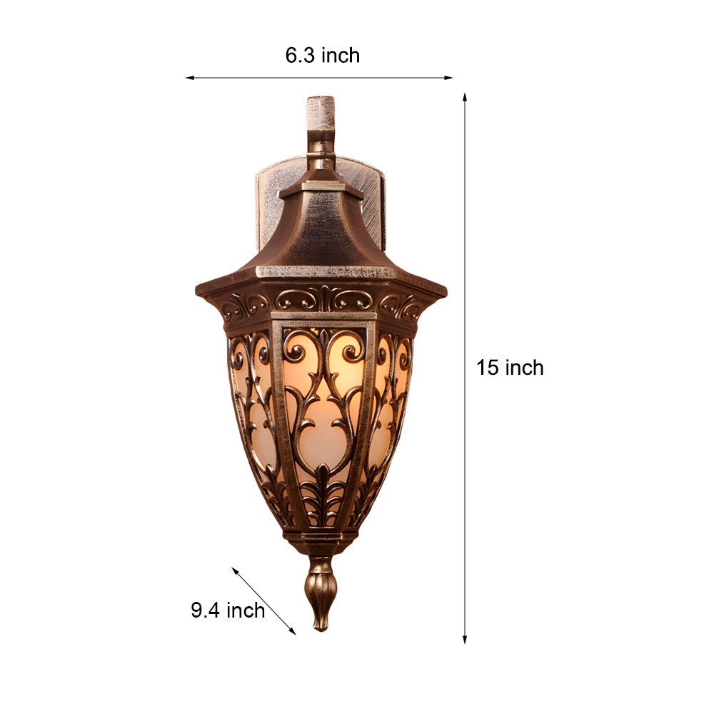 Antique Art Deco Wall Sconces Outdoor Retro Wall-Mounted Lantern