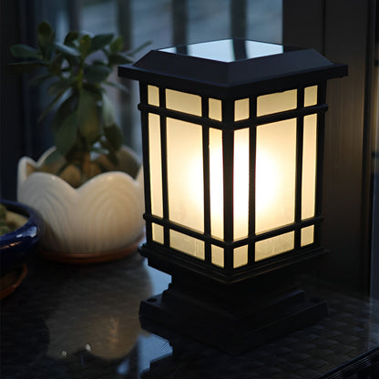 Antique Cast Iron Street Light Retro Solar Fence Light