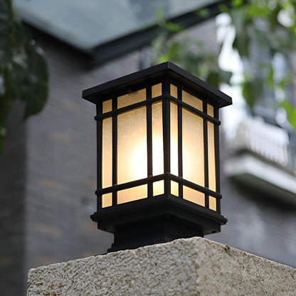 Antique Cast Iron Street Light Retro Solar Fence Light