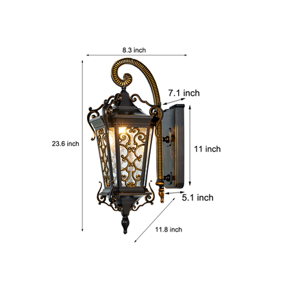 Antique Outdoor Wall Sconces Waterproof European Lantern