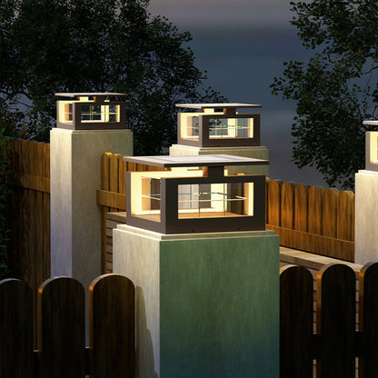 Stainless Steel LED Pillar Lights Waterproof with Acrylic Lampshade