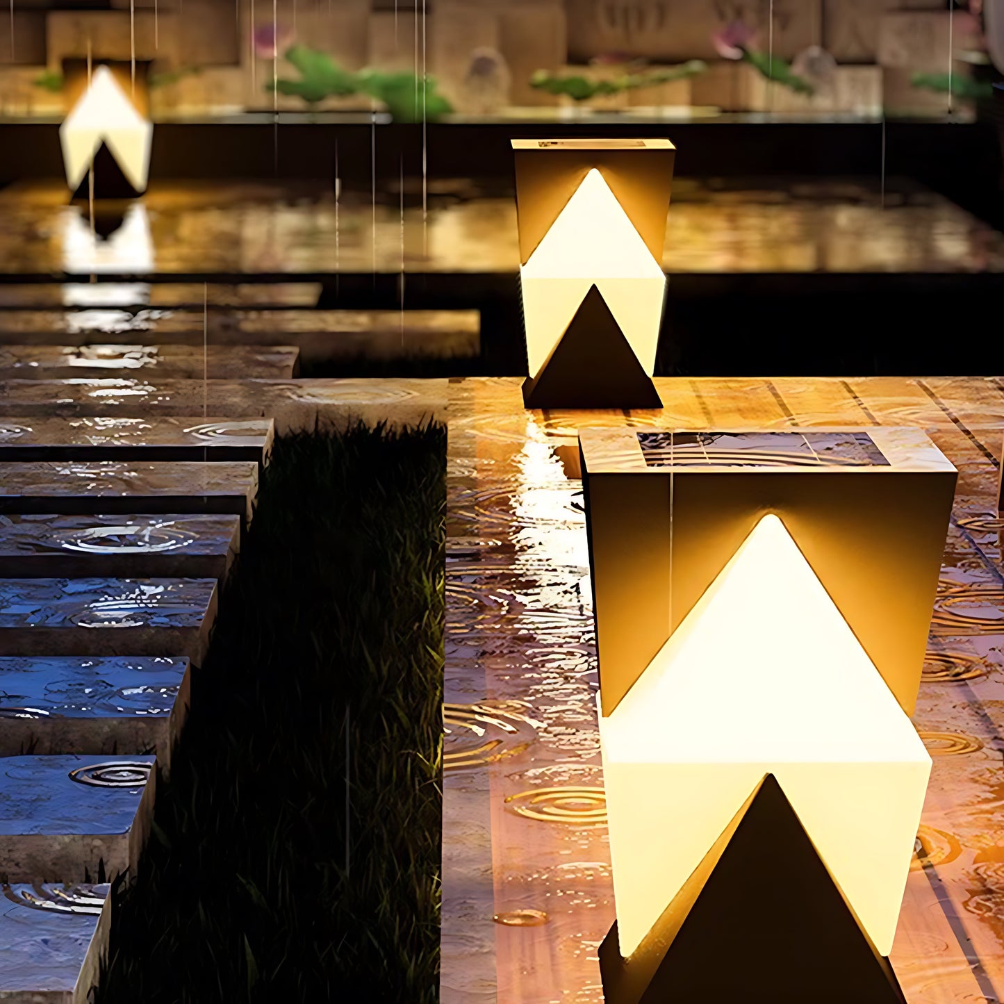 Special Shaped Pillar Light Modern Style Waterproof LED Post Light