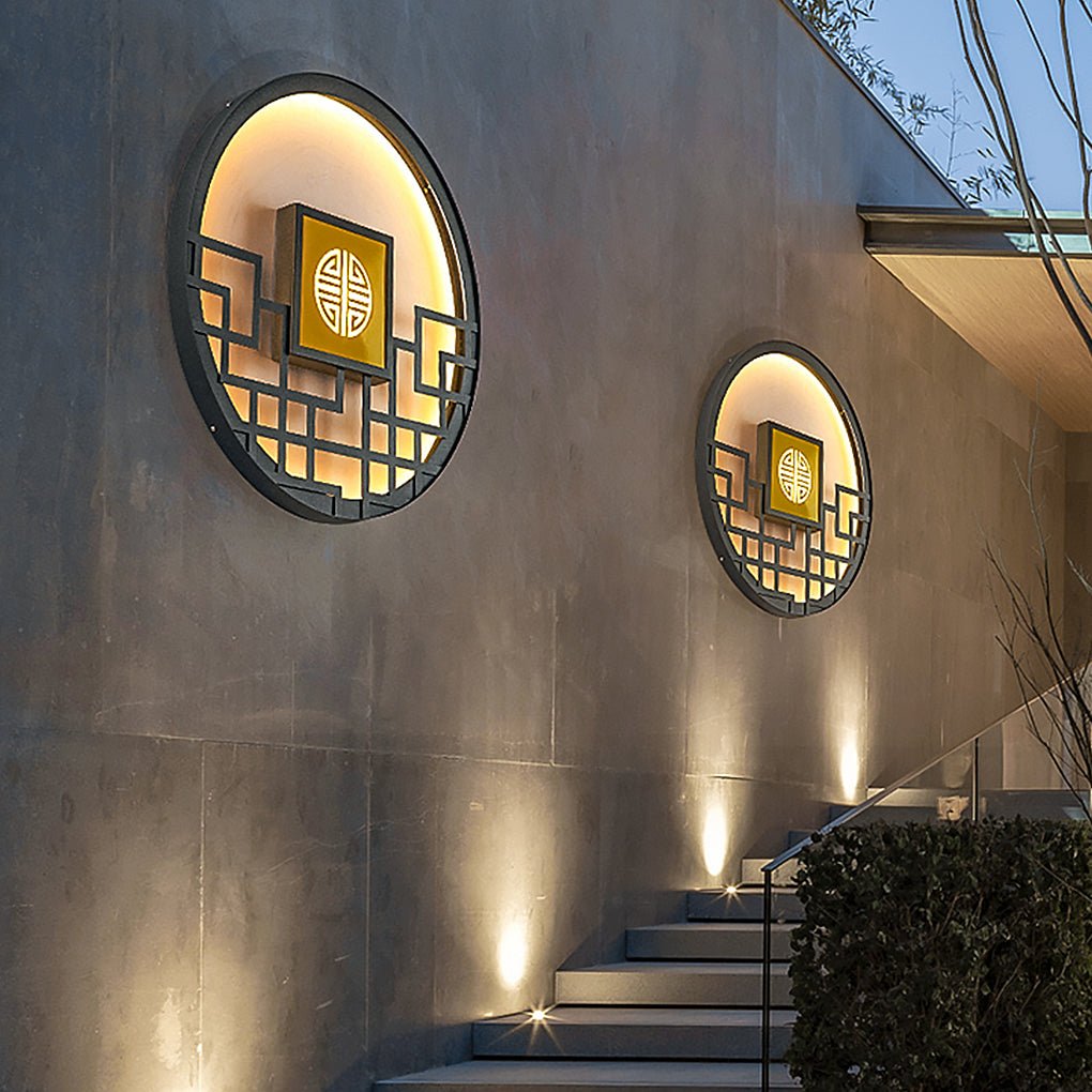 Ideas Outdoor Wall Lights Round LED Landscape Decorative Light