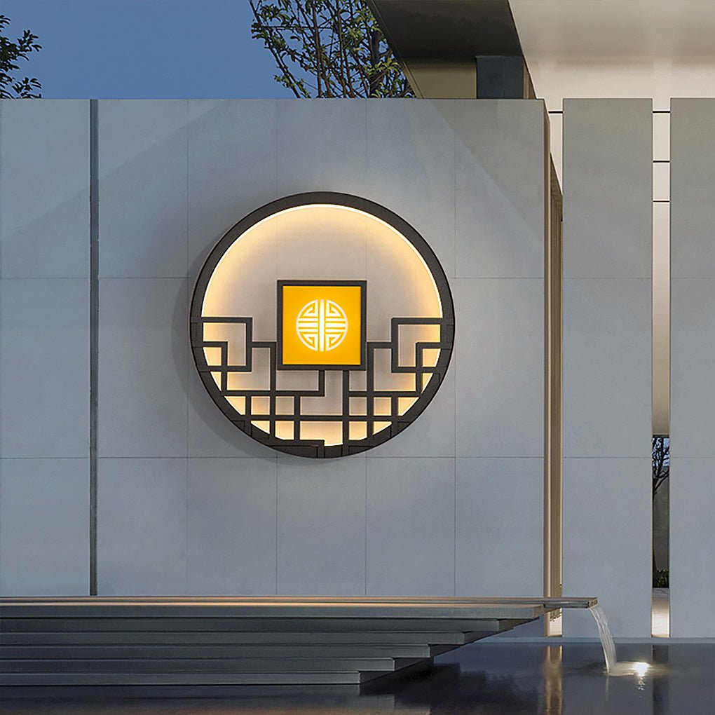 Ideas Outdoor Wall Lights Round LED Landscape Decorative Light