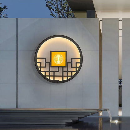 Ideas Outdoor Wall Lights Round LED Landscape Decorative Light