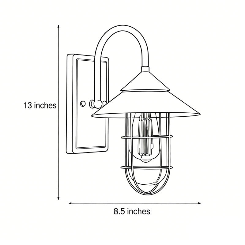 Barn Wall Light Retro Waterproof Black Outdoor Light