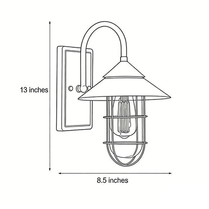 Barn Wall Light Retro Waterproof Black Outdoor Light