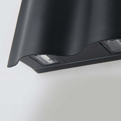 Beam Wall Light Wavy Aluminum Outdoor LED Up-Down Light