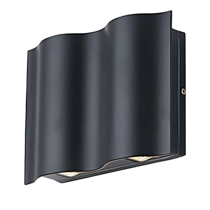 Beam Wall Light Wavy Aluminum Outdoor LED Up-Down Light