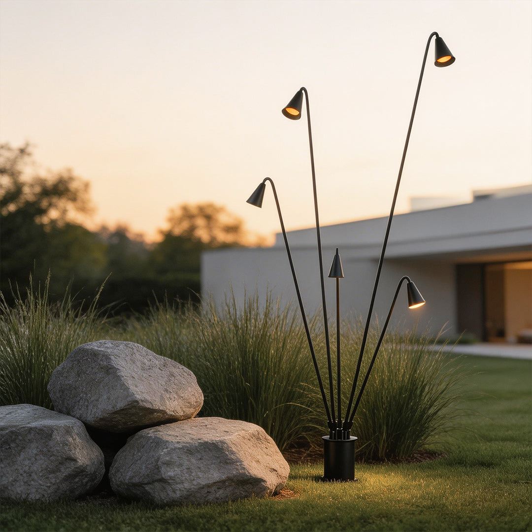 Bellflower Lights Classic Industrial Multi-head LED Floor Lamp