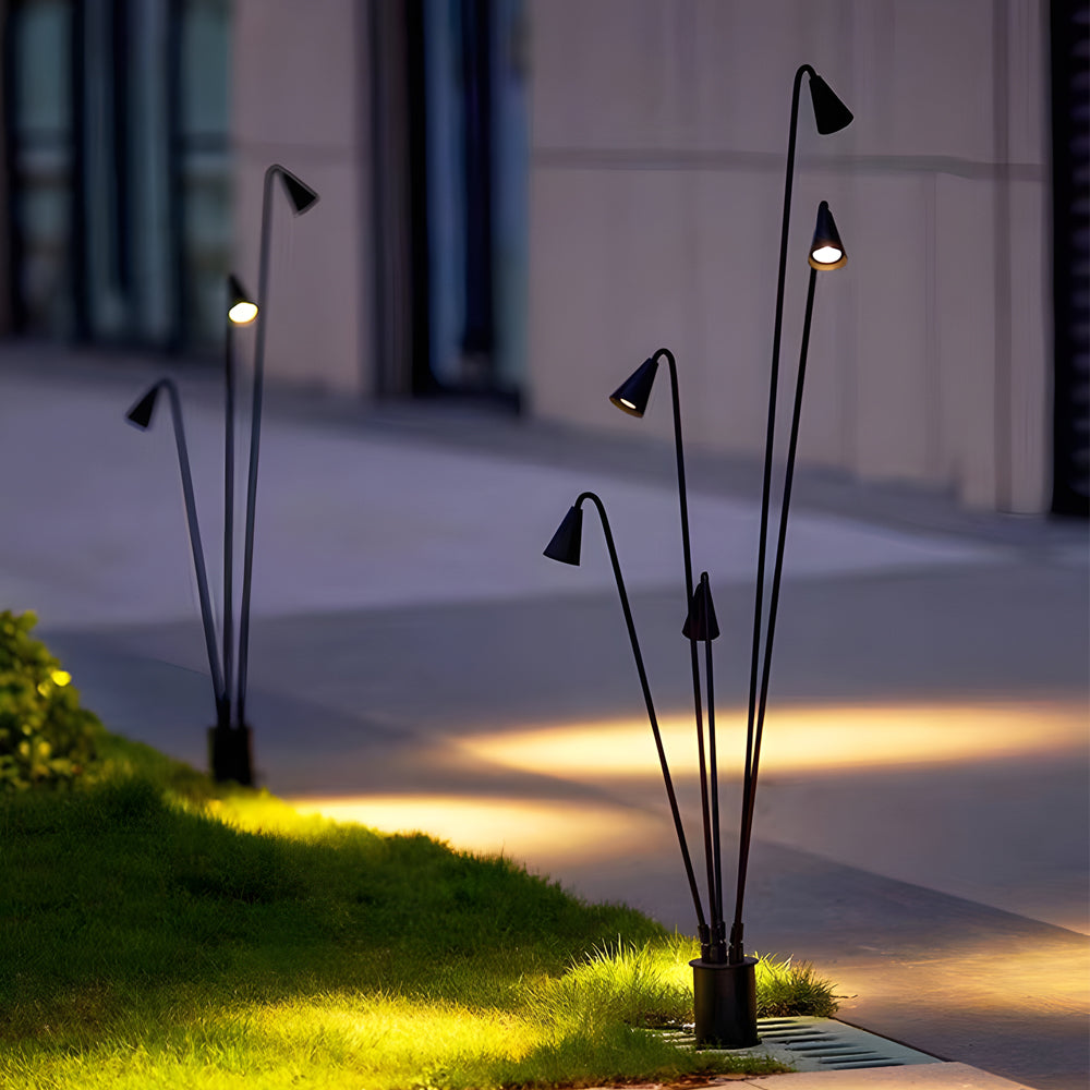 Bellflower Lights Classic Industrial Multi-head LED Floor Lamp