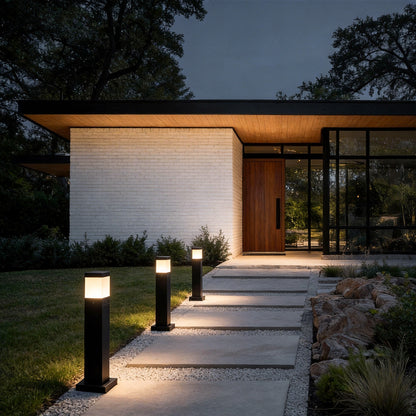 Bollard Lights Commercial Modern Square Cob Outdoor Light