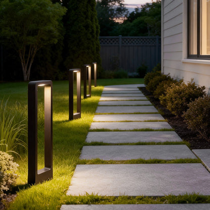 Black Bollard Lights Modern Minimalist Waterproof Outdoor Light