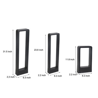 Black Bollard Lights Modern Minimalist Waterproof Outdoor Light
