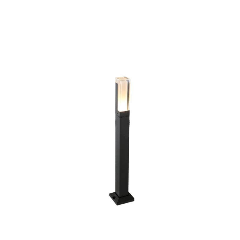 Black Bollard Lights Cubic Aluminum LED Waterproof Light