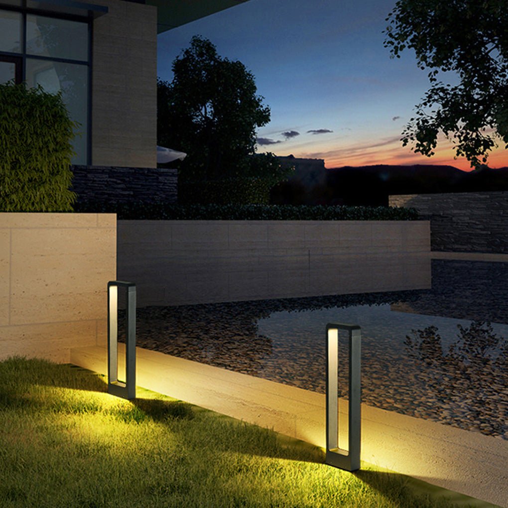 Black Bollard Lights Modern Minimalist Waterproof Outdoor Light
