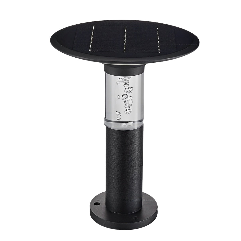 Black Brass Path Lights Solar Round Top Disc and Bubble Design Light