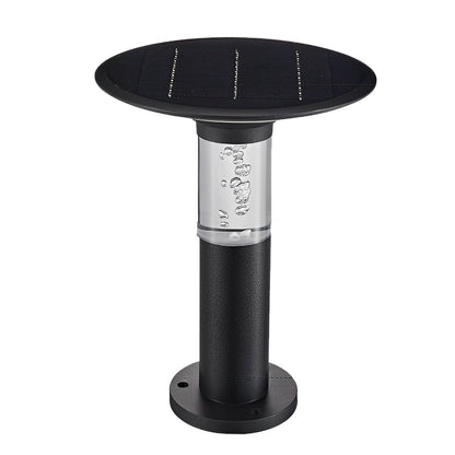 Black Brass Path Lights Solar Round Top Disc and Bubble Design Light