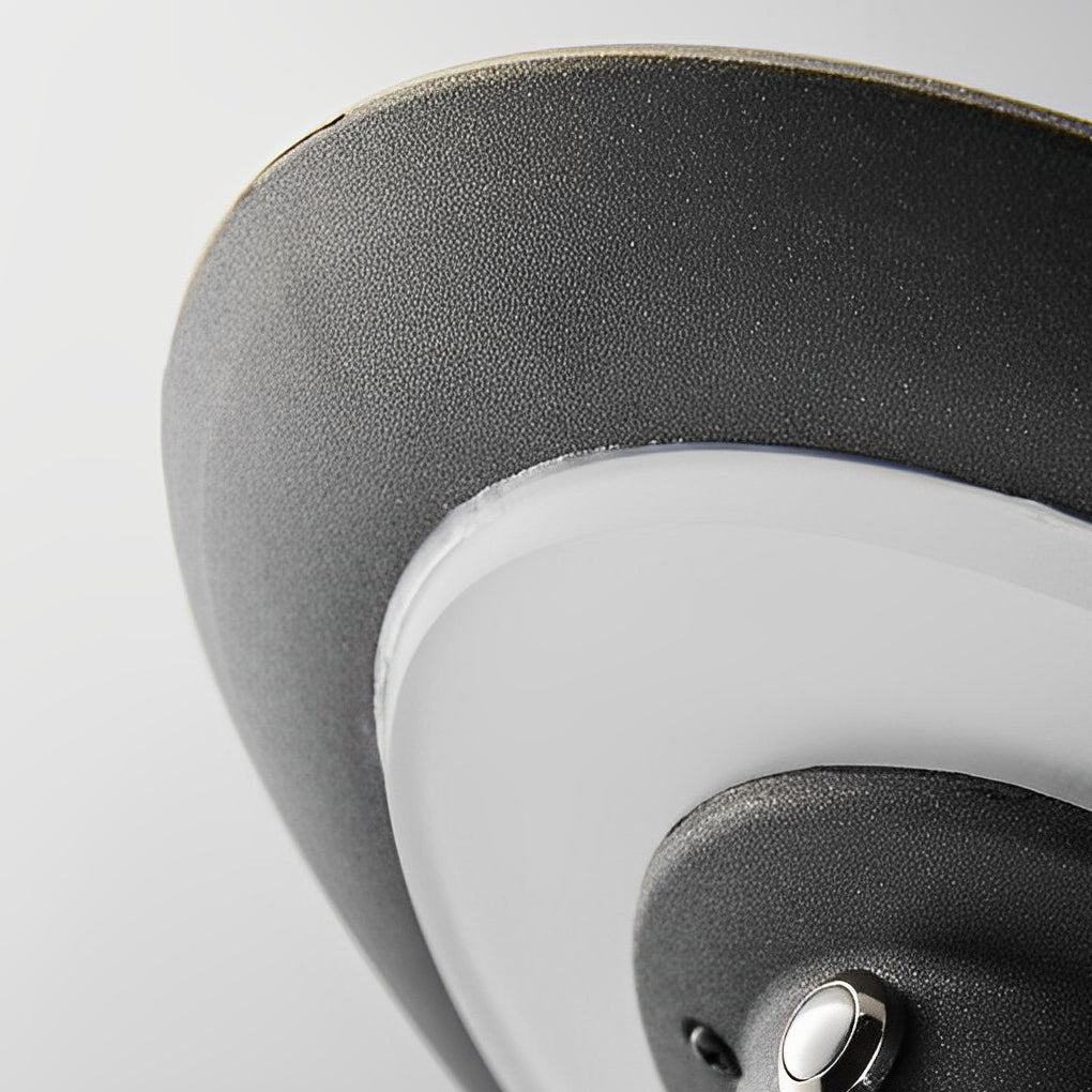 Black Brass Path Lights Solar Round Top Disc and Bubble Design Light