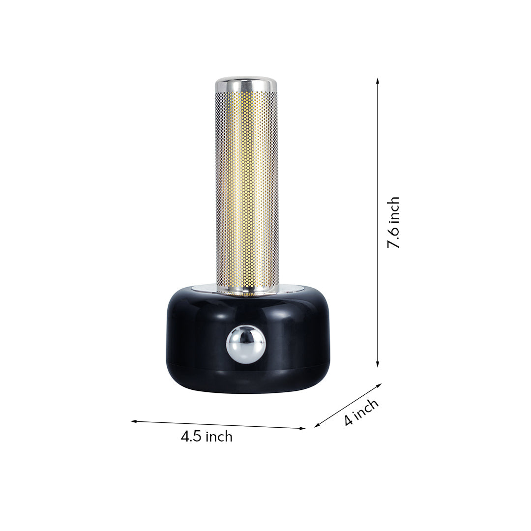 Sleek Metal Ambient Table Lamp with Audio and RGB Lighting - Minimalist Design