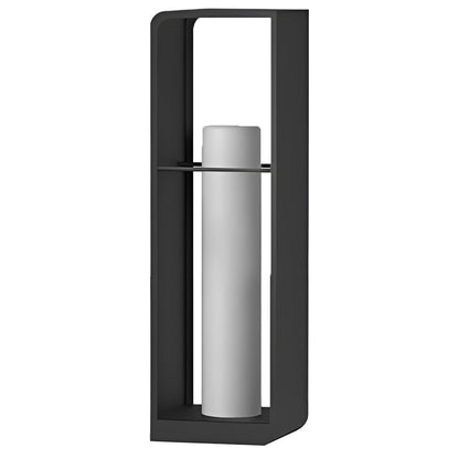 Black Lantern Outdoor Light Rectangular Frame Waterproof Lamp