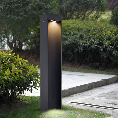 Bollard LED Lights Modern Black Outdoor Lawn Light