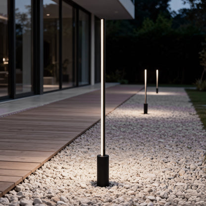 Contemporary Outdoor Floor Lamps Waterproof LED Linear Lamp