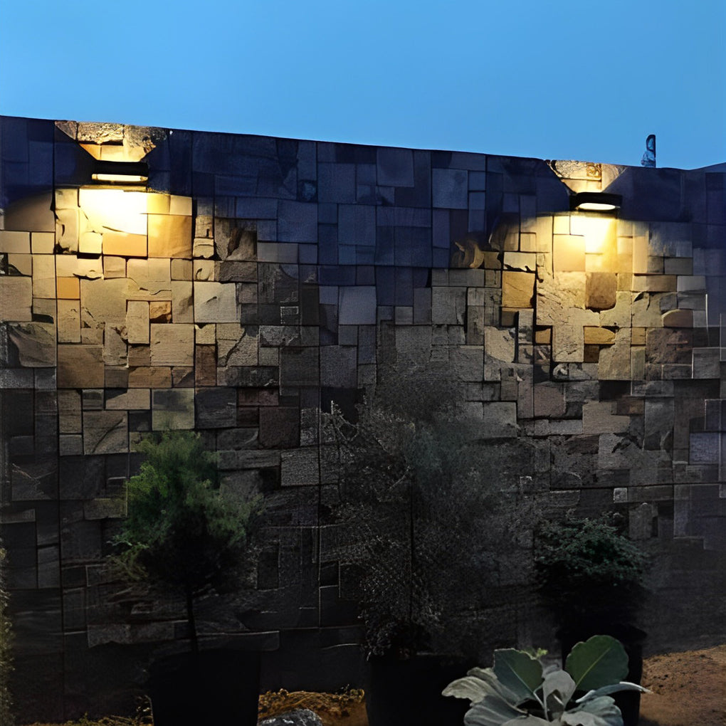 Black Motion Sensor Outdoor Wall Light Waterproof LED Solar Light