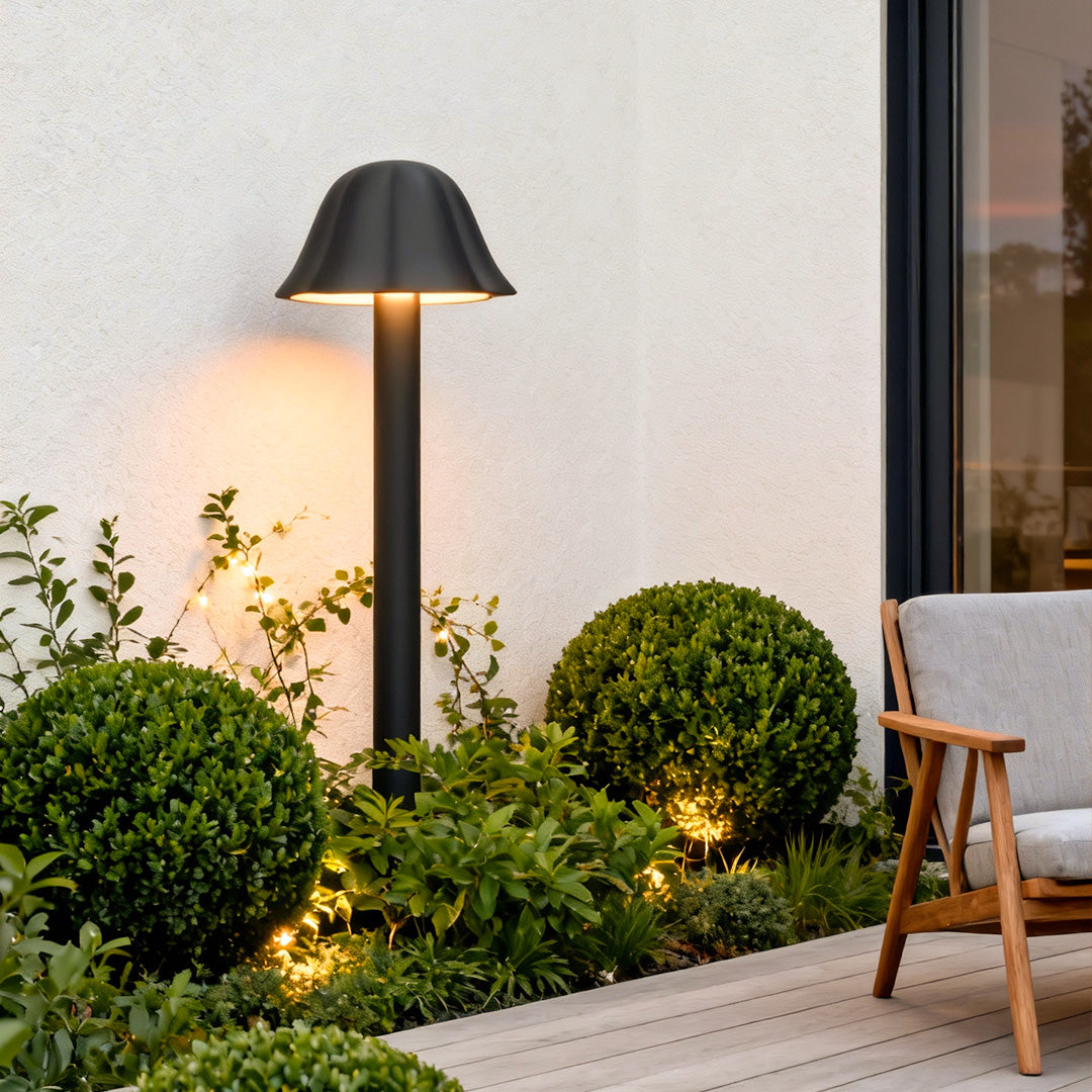 Black Outdoor Path Light Courtyard Mushroom Landscape Light