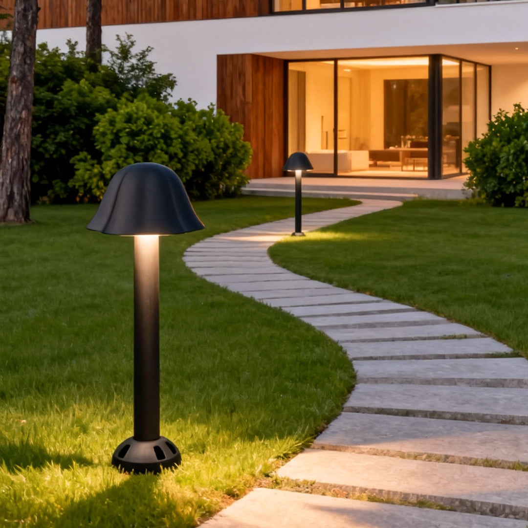 Black Outdoor Path Light Courtyard Mushroom Landscape Light