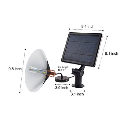 Black Outdoor Pendant Light Solar Waterproof LED Ceiling Light